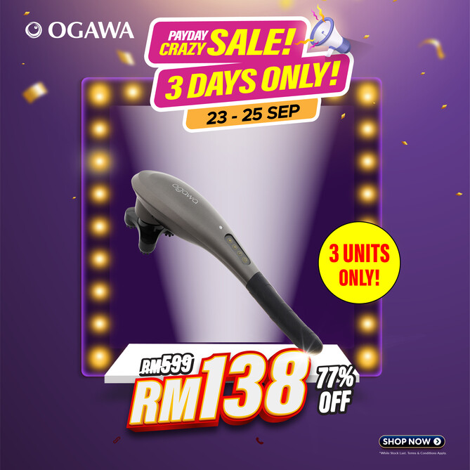 [Apply Code: 7TM12] ogawa by OGAWA Buzzy Percussion Handheld Massager*